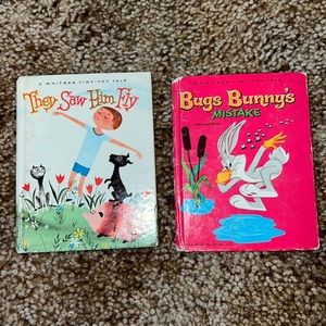Lot of 2 Vintage Whitman Tiny-Tot Tale Children’s Books “Bugs Bunny’s Mistake” +